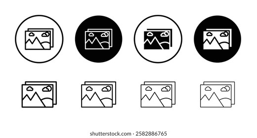 Gallery icon Outline thin set pack series