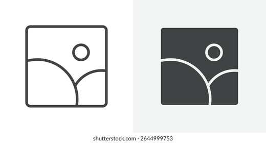 Gallery icon Outline vector sign