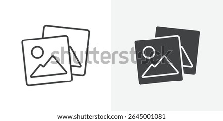 Gallery icon Outline vector sign