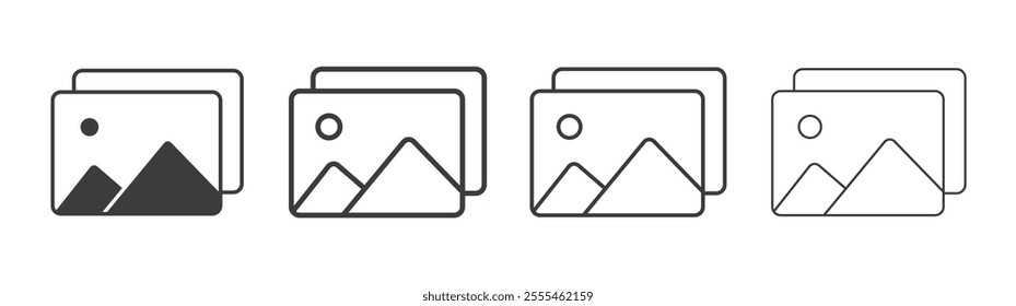 Gallery icon pack. vector illustration