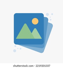 Gallery icon, picture landscape. Vector sign symbol.