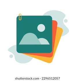 Icono de galería, paisaje de imágenes. Símbolo de signo del vector.