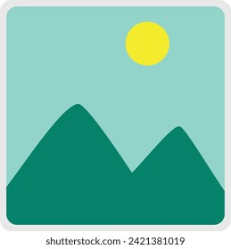 gallery icon Picture Icon Vector picture landscape icon symbol vector. on white background. eps10