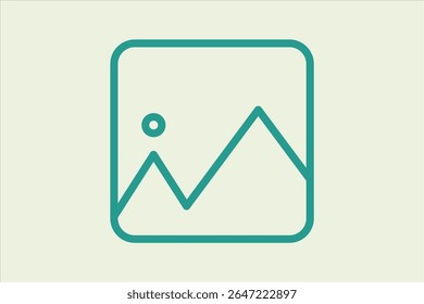 Gallery icon. icon related to UI elements. suitable for web site, app, user interfaces,element, printable etc. line icon style. simple vector design editable