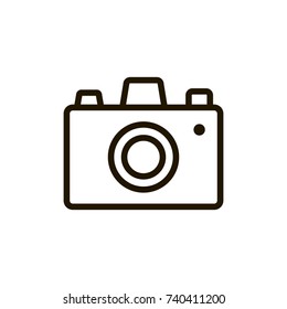 Gallery icon set. Collection of high quality outline menu pictograms in modern flat style. Black information symbol for web design and mobile app on white background. Multimedia line logo.