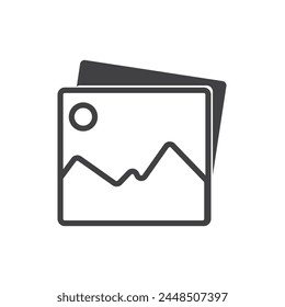 gallery icon icon set, image icon, picture symbol. photo signs. vector illustration. Gallery icon vector sign and symbol isolated on white background, Gallery logo concept . EPS 10