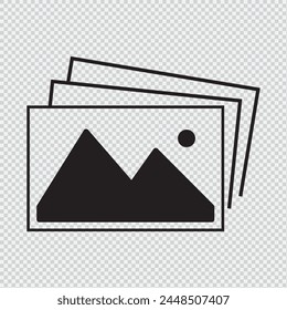 gallery icon icon set, image icon, picture symbol. photo signs. vector illustration. Gallery icon vector sign and symbol isolated on white background, Gallery logo concept . EPS 10