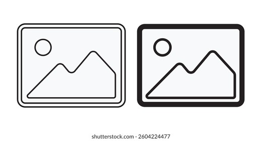 Gallery icon set. Image gallery. Picture symbol .Photo signs. Silhouette of an image, Photo album icon. Vector illustration. EPS10