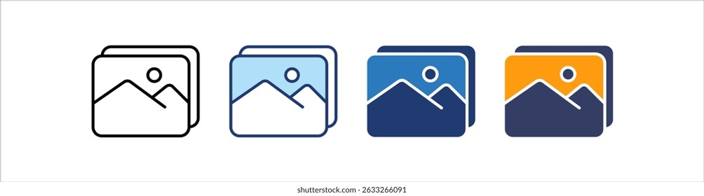 Gallery Icon Set Multiple Style Collection