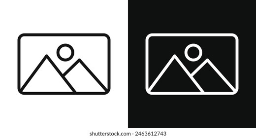 Gallery Icon Set. Photo Album and Media Catalog Symbol in Vector Format.