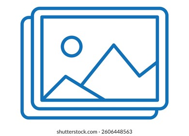 Gallery icon set. Photo album symbol. Image gallery. Picture icon vector. Vector illustration