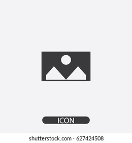 gallery icon sign button silhouette vector illustration

