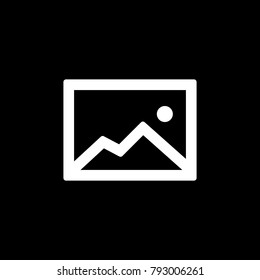 Gallery icon for simple flat style ui design.
