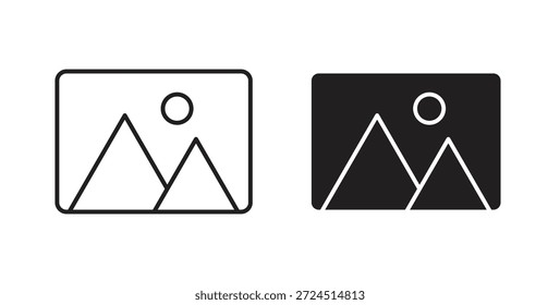 Icono de la Galería en elemento abstracto del logotipo del Diseño gráfico moderno de la tendencia plana simple