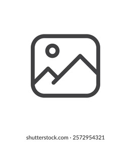 gallery icon Simple outline vector logo
