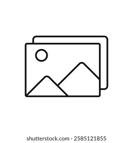 Gallery icon. simple thin line vector icon