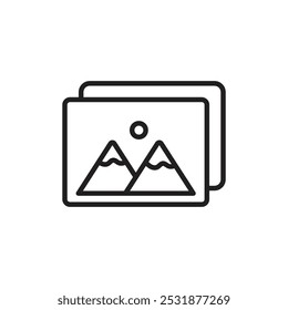 Icono de Galería Simple contorno delgado