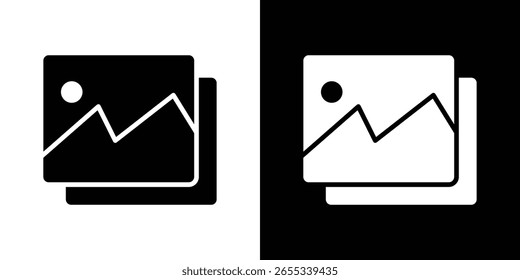 Coleção de símbolos de ícone da galeria. Ilustração de stock de vetor plano.
