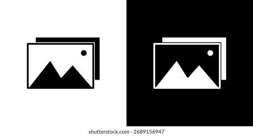 Gallery icon symbol. simple flat symbol on blank background.
