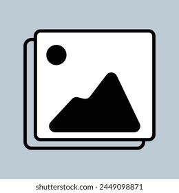 Gallery icon symbol vector.  photo app icon, Symbol, logo illustration. Pixel perfect. modern design. Photograph picture vector sign. Vector illustration. Eps file 228.