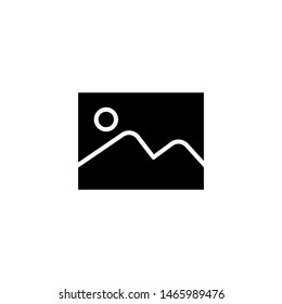 Gallery Icon , Template Logo Design Emblem Isolated Illustration , Simple Images Save To Gallery ,Outline Solid Background White
