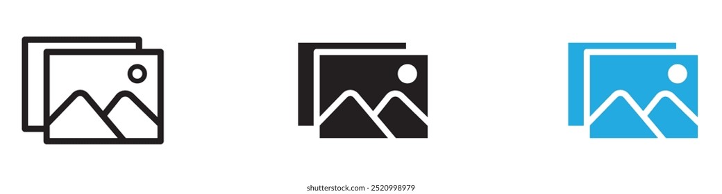 Icono de Galería Ilustración de línea delgada