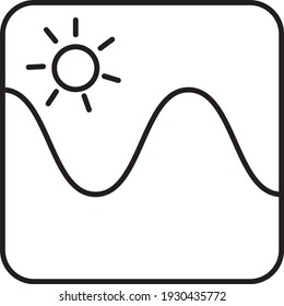Gallery icon in trendy flat style 
Outline and Glyph on white background. 
Gallery icon symbol for your web site desktop, logo, app, UI. 
Vector illustration. File eps 10.