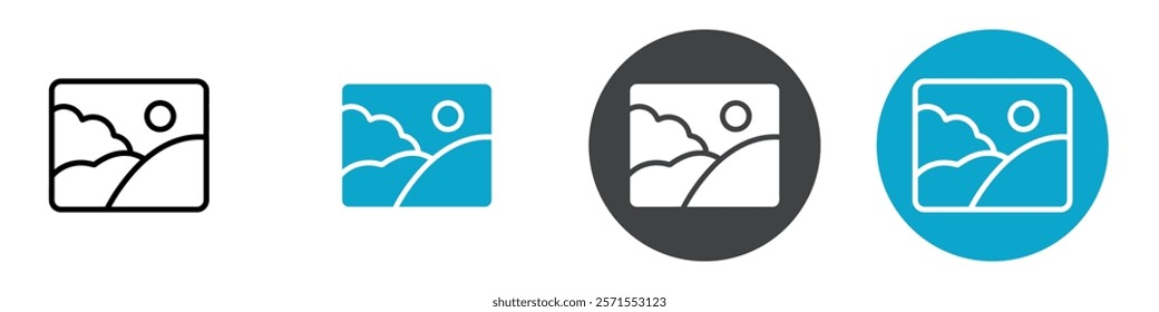 gallery icon Vector illustration in black