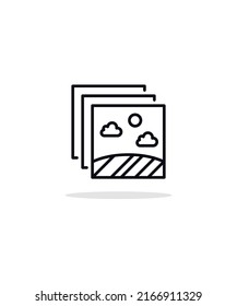 galería, ilustración vectorial de icono, eps 10