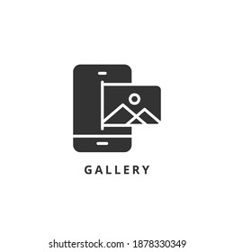 gallery icon vector illustration. gallery icon glyph design.