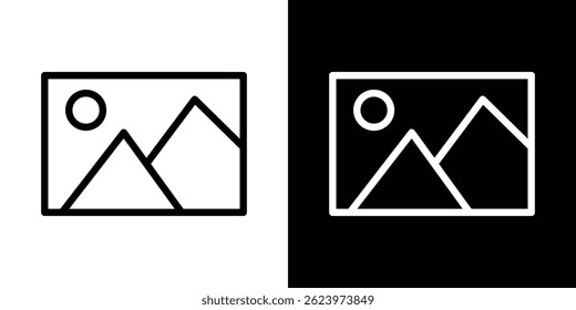 Gallery icon vector, illustration logo template in trendy style