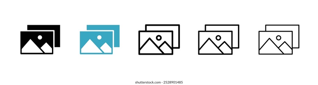 Conjunto de Ilustración vectorial de icono de Galería