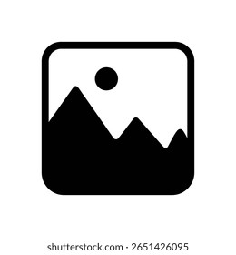 Gallery icon vector illustration showing photo album and picture symbol with no photo thumbnail on transparent background for web and app design