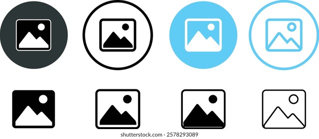 gallery icon vector. image, picture, gallery icon set.  photo gallery sign and symbol
