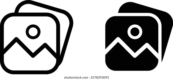 gallery icon vector. image, picture, gallery icon set.  photo gallery sign and symbol
