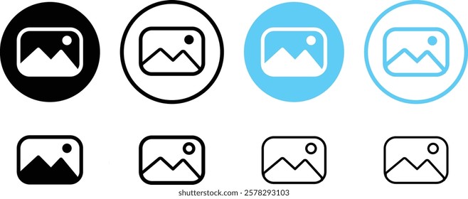 gallery icon vector. image, picture, gallery icon set.  photo gallery sign and symbol
