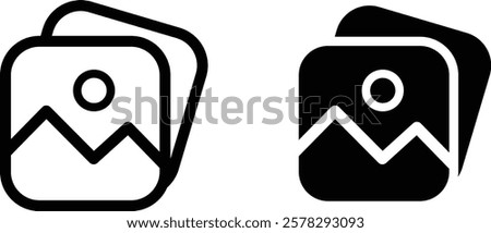gallery icon vector. image, picture, gallery icon set.  photo gallery sign and symbol
