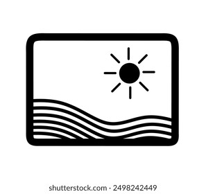 gallery icon vector on white background