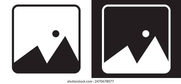 Conjunto de iconos vectoriales de imagen. Vector de iconos de Galería . Ilustración vectorial.