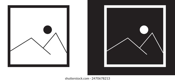 Vector de íconos de Galería . Conjunto de iconos vectoriales de imagen. Ilustración vectorial.