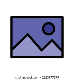 gallery icon vector purple color png