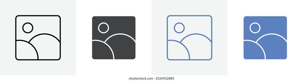 ícone da galeria vetor definir uso para web