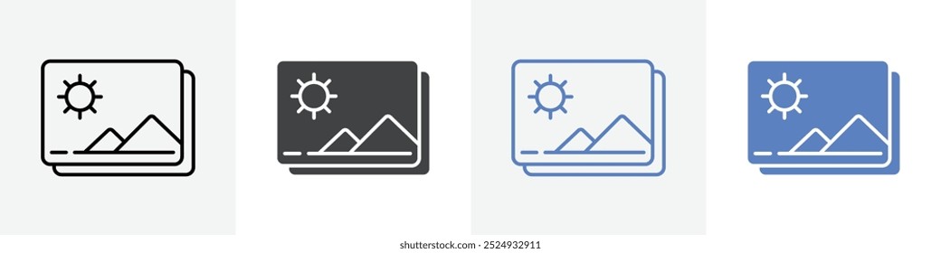ícone da galeria vetor definir uso para web