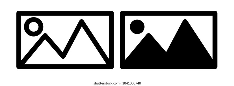 gallery icon vector, silhouette of an image, Photo album icon