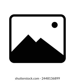 gallery icon vector, silhouette of an image icon, Photo album icon sign - picture symbol - image photos sign icons - square button. Vector illustration. Eps file 224.