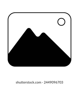 gallery icon vector, silhouette of an image icon, Photo album icon sign - picture symbol - image photos sign icons - square button. Vector illustration. Eps file 226.