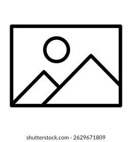 Gallery icon vector, silhouette of an image, Photo album icon. 