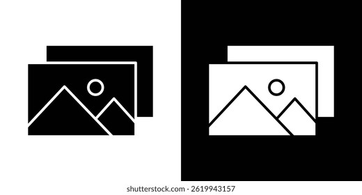 Gallery icon vector, solid logo illustration, pictogram