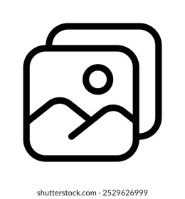 Ilustração de design de símbolo de vetor de ícone de galeria