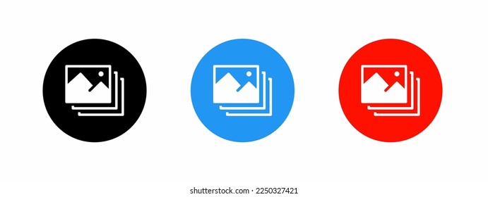 Gallery icon vector template illustration set. Stock vector.
